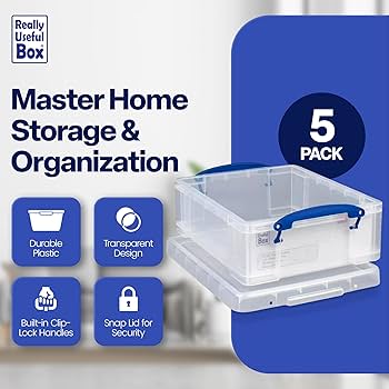 Amazon.com - Really Useful Box Stackable 8.1 Liter Plastic